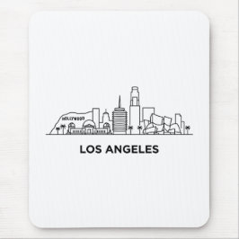 Reis Los Angeles Silhouet Minimalistische Lijn Kun Muismat
