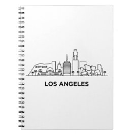 Reis Los Angeles Silhouet Minimalistische Lijn Kun Notitieboek