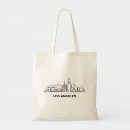 Reis Los Angeles Silhouet Minimalistische Lijnkuns Tote Bag