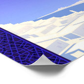 *~* Reis Marocco Marokko Kat Window Ledge Blue Poster (Hoek)