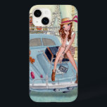 Reis Meisje Parijs Vintage Chic Illustratie Case-Mate iPhone 14 Plus Hoesje<br><div class="desc">Bevallige geïllustreerde telefoonhoes met een stijlvolle reiziger die Parijs beleeft met inspiratie uit de vintage mode. Perfect voor reisliefhebbers en fans van Parijse chic illustraties. Originele kunst van Caroline Bonne Müller</div>