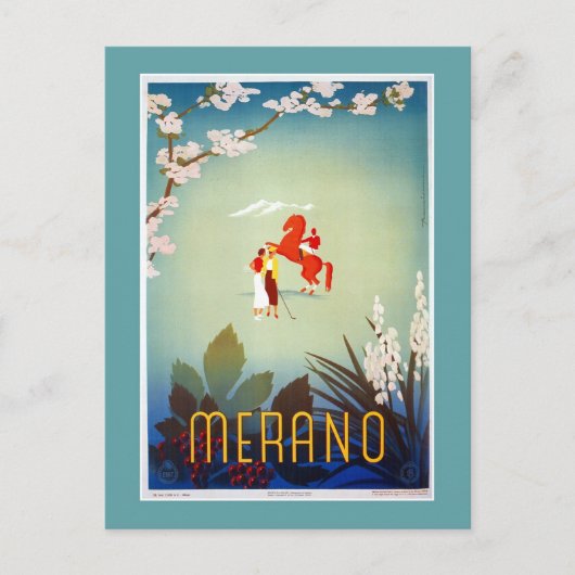  reis Merano Meran Italiaans Briefkaart (Voorkant)