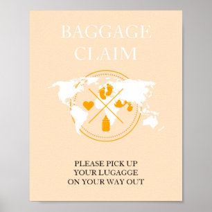 Reis met Baby shower paspoort bagageaanvraag Poster