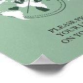 Reis met Baby shower paspoort bagageaanvraag Poster (Hoek)