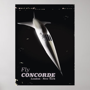 Reis met Concorde vintage stijl reisposter Poster