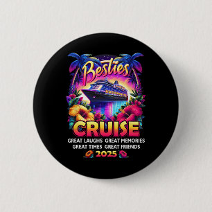 Reis met cruisevakantie cruisen geweldig gelach ronde button 5,7 cm