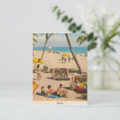  reis met de bus van Retro Florida Briefkaart (Staand voorkant)