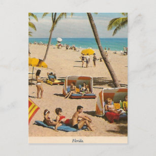 reis met de bus van Retro Florida Briefkaart