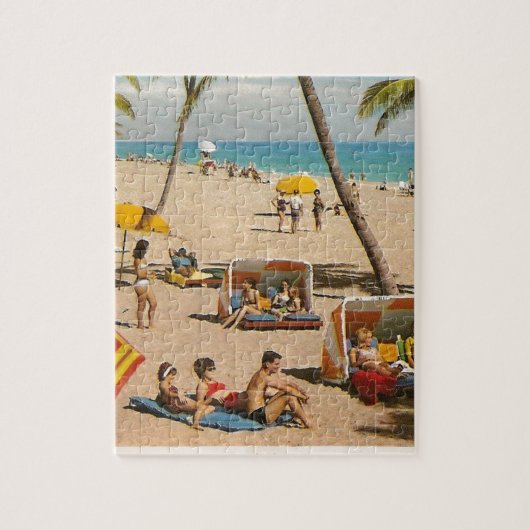  reis met de bus van Retro Florida Legpuzzel (Verticaal)