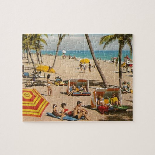 reis met de bus van Retro Florida Legpuzzel (Horizontaal)