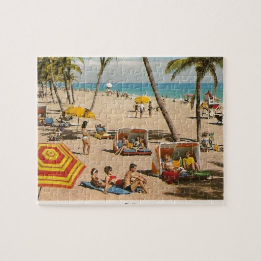 reis met de bus van Retro Florida Legpuzzel (Horizontaal)