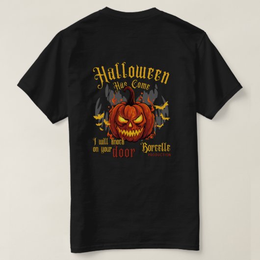 Reis met enge geesten deze Halloween T-shirt (Design achterkant)
