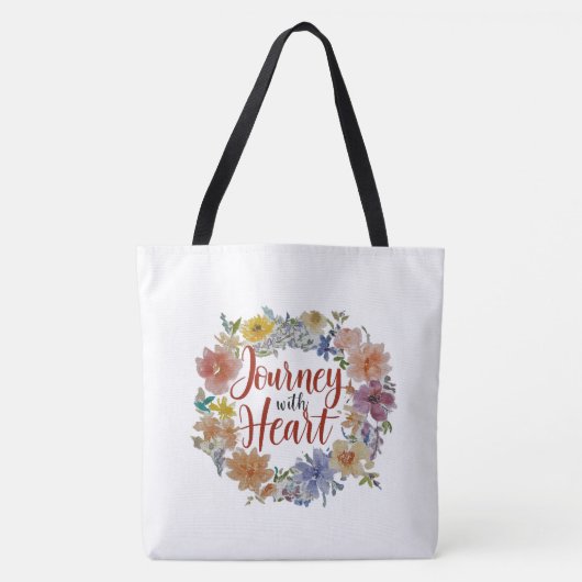 Reis met Hart – Grote Schoudertas Tote Bag (Voorkant)