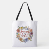 Reis met Hart – Grote Schoudertas Tote Bag (Achterkant)