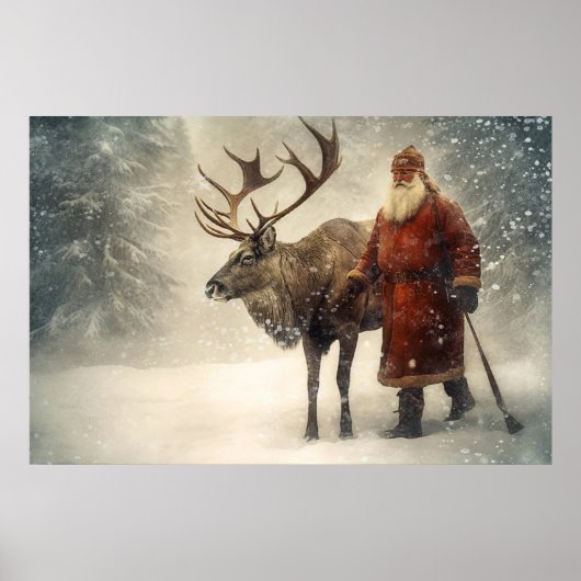 Reis met Santa Poster (Voorkant)