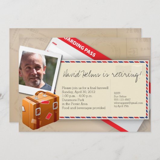 Reis met speciale uitnodigingen - Ideaal voor pens (Voorkant / Achterkant)