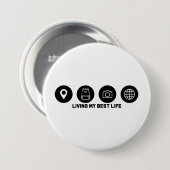 Reis mijn beste leven ronde button 7,6 cm (Voorkant /achterkant)