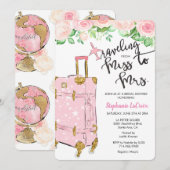 Reis Miss naar Mrs Bridal Shower Uitnodiging (Voorkant / Achterkant)