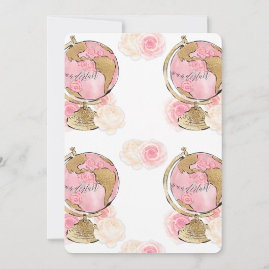 Reis Miss naar Mrs Bridal Shower Uitnodiging (Achterkant)