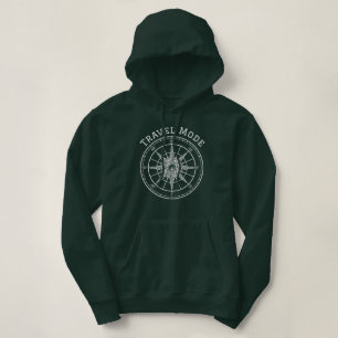 Reis modus typografie, Antieke kompas, Minimalisti Hoodie