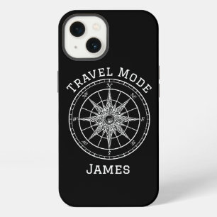 Reis modus typografie, Antieke kompas, Minimalisti iPhone 13 Hoesje