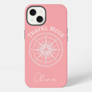Reis modus typografie, Antieke kompas, Minimalisti iPhone 13 Hoesje