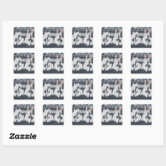 Reis Moedig Vierkante Sticker (Vel)