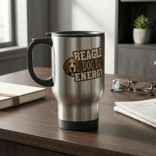 Reis mok 'Beagle Papa Energie'