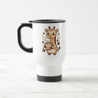 Reis mok Cute Giraffe Hart Knuffel