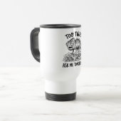 Reis mok Grumpy Bug-Eyed Kameleon Koffie Gezel (Voorkant links)