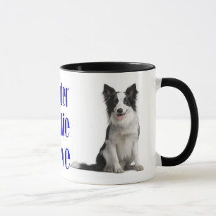 Reis mok met Border Collie Puppy Hond Blauw