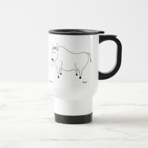 Reis mok met volks kunst stier