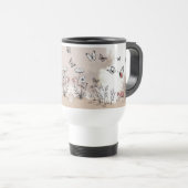 Reis mok - Neutrale Vlinder Natuur Design (Voorkant rechts)