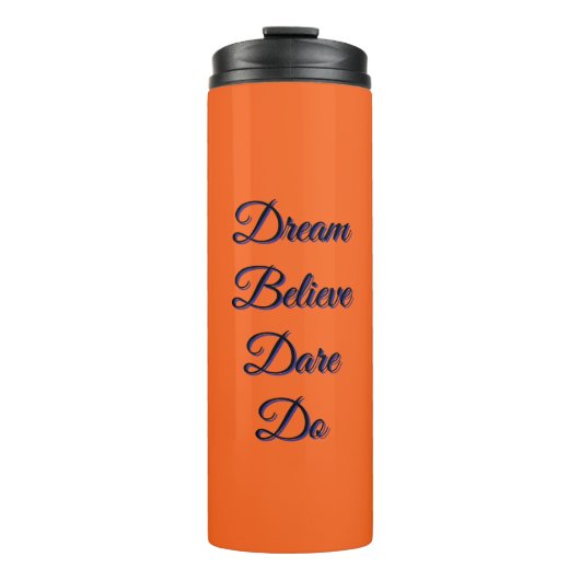 Reis mok oranje thermische tumbler (Voorkant)