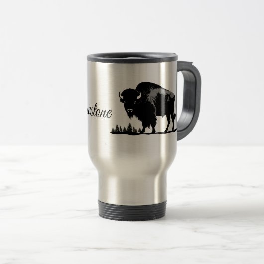 Reis Mok-Yellowstone Buffalo Reisbeker (Voorkant rechts)