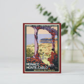 reis Monaco Monte Carlo adverteren Briefkaart (Staand voorkant)
