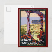 reis Monaco Monte Carlo adverteren Briefkaart (Voorkant / Achterkant)