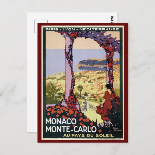  reis Monaco Monte Carlo adverteren Briefkaart (Voorkant / Achterkant)