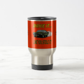 Reis Mug met "DRIJF HET, ZOALS JE HET OPZET!" Reisbeker