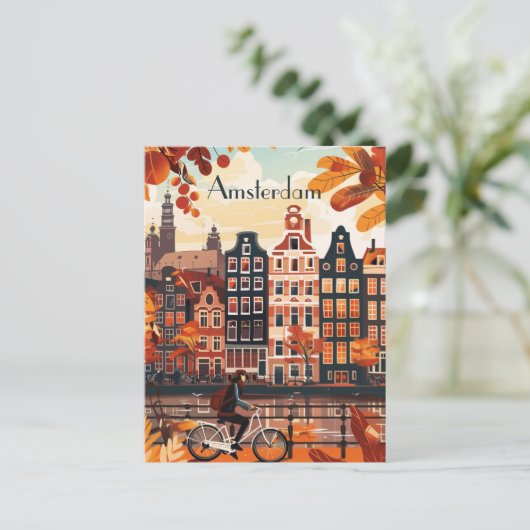 Reis naar Amsterdam Briefkaart (Staand voorkant)