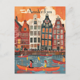 Reis naar Amsterdam Briefkaart