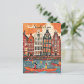 Reis naar Amsterdam Briefkaart (Staand voorkant)