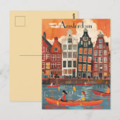 Reis naar Amsterdam Briefkaart (Voorkant / Achterkant)