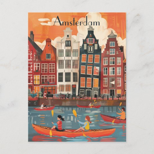 Reis naar Amsterdam Briefkaart (Voorkant)