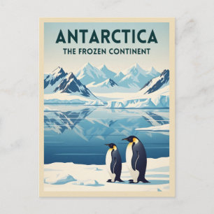 Reis naar Antarctica Natuur Landschap Retro Briefkaart