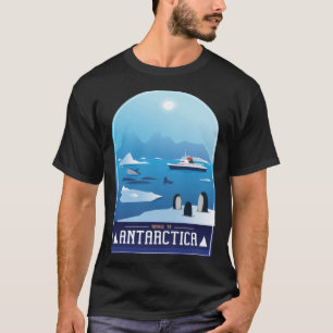 Reis naar Antarctica Pinguïns Cruiseschip Icebergs T-shirt