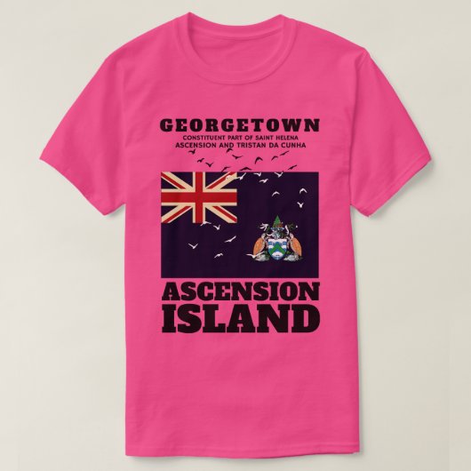 reis naar Ascension Island T-shirt (Design voorkant)