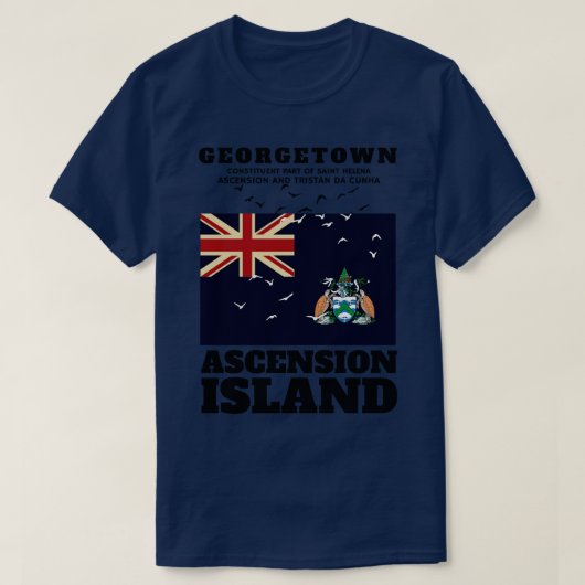 reis naar Ascension Island T-shirt (Design voorkant)