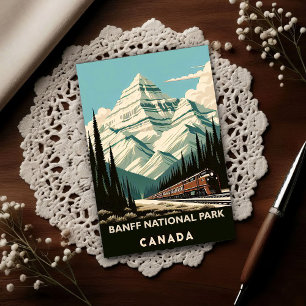 Reis naar Banff National Park Canada Vintage Briefkaart