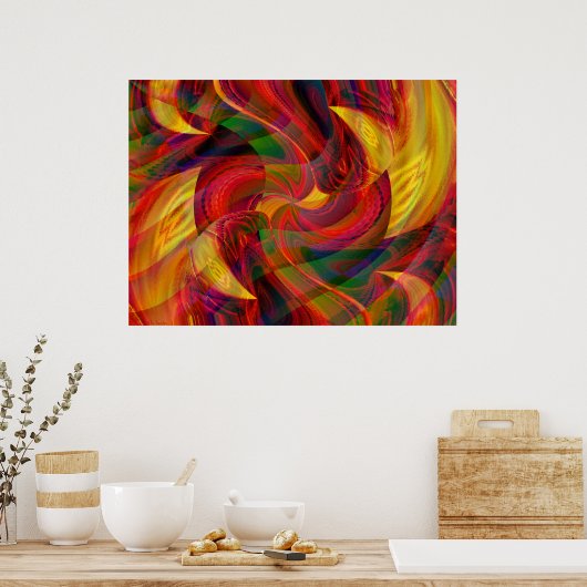 Reis naar Bedlam Poster (Keuken)